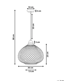 Beliani Riippuvalaisin Lasi Kulta Madon New
