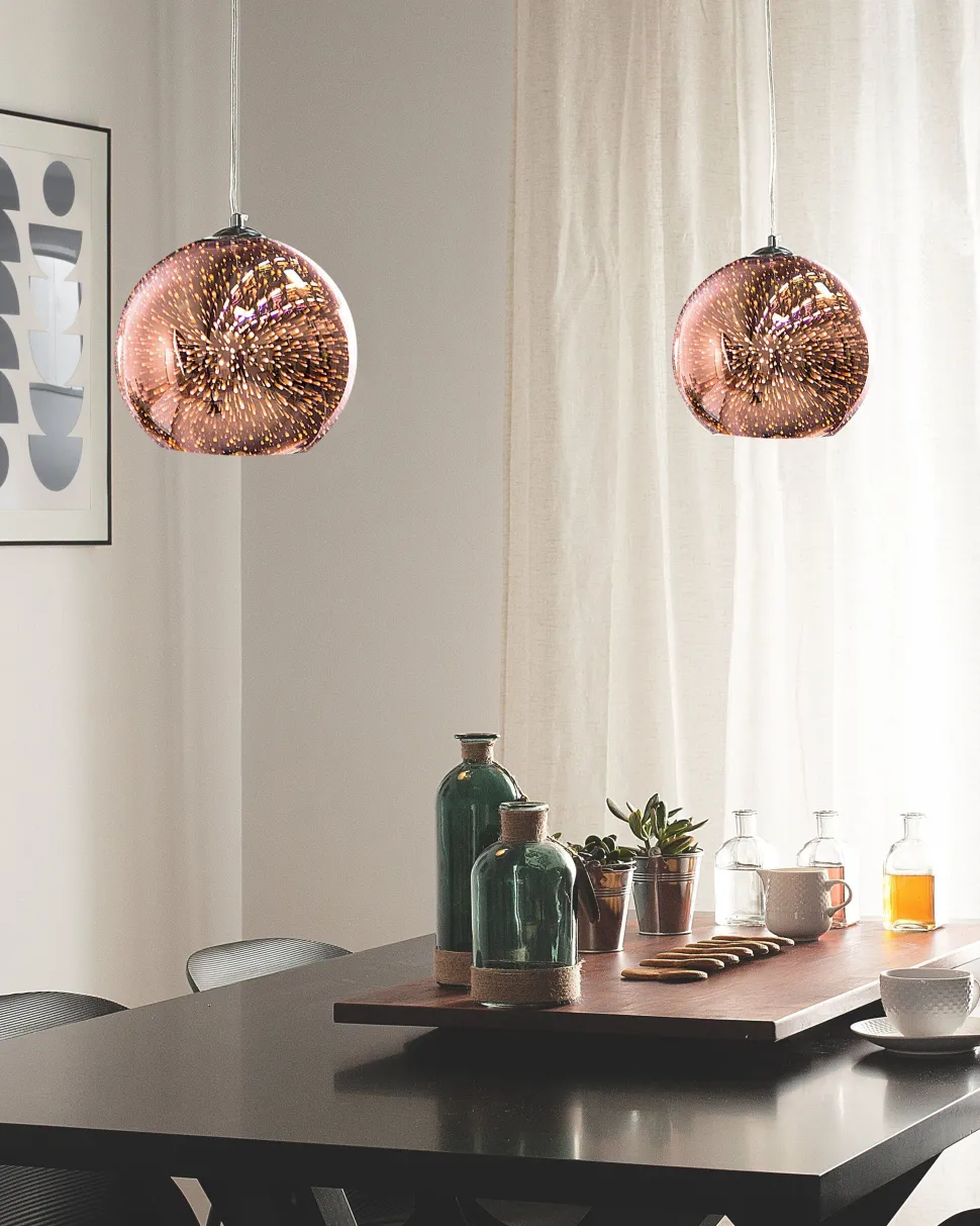 Beliani Riippuvalaisin Lasi Kupari Sessera New