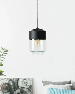 Beliani Riippuvalaisin Lasi Musta Jurua Clearance