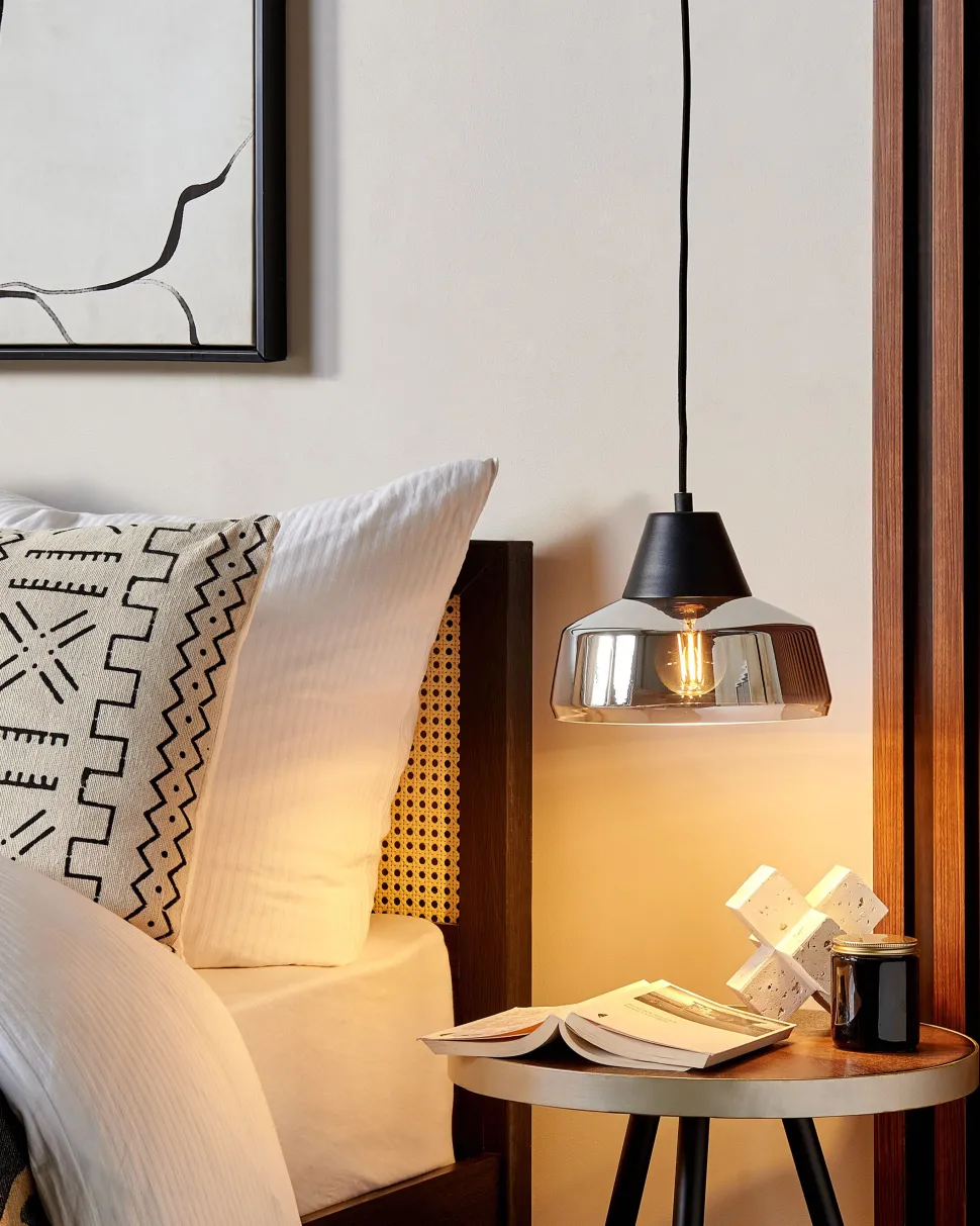 Beliani Riippuvalaisin Lasi Musta/Hopea Talparo Shop