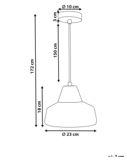 Beliani Riippuvalaisin Lasi Musta/Hopea Talparo Shop