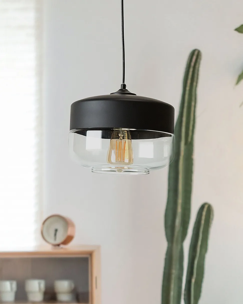 Beliani Riippuvalaisin Lasi Musta Murray Online