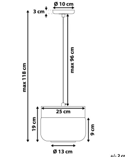 Beliani Riippuvalaisin Lasi Musta Murray Online