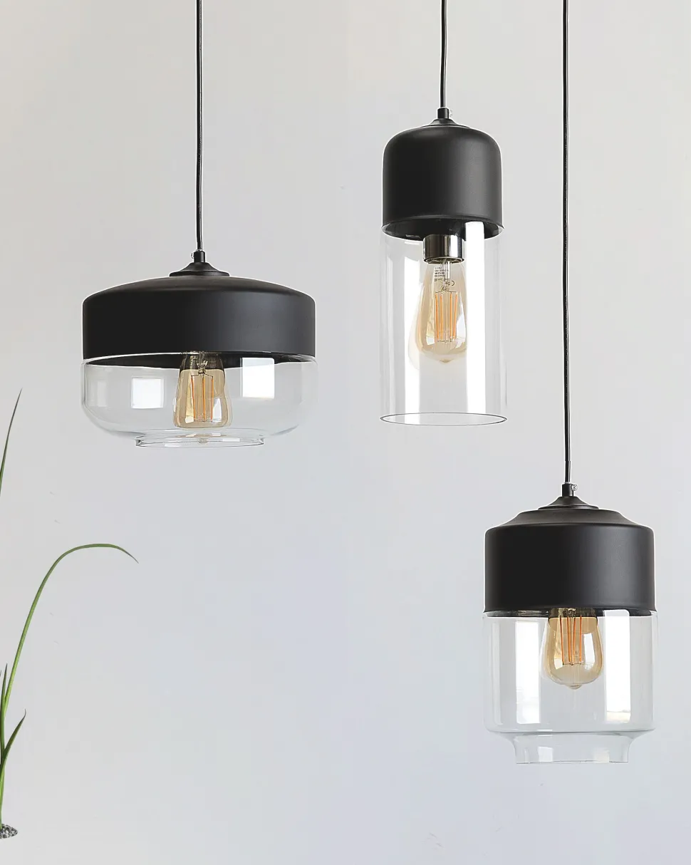 Beliani Riippuvalaisin Lasi Musta Murray Online