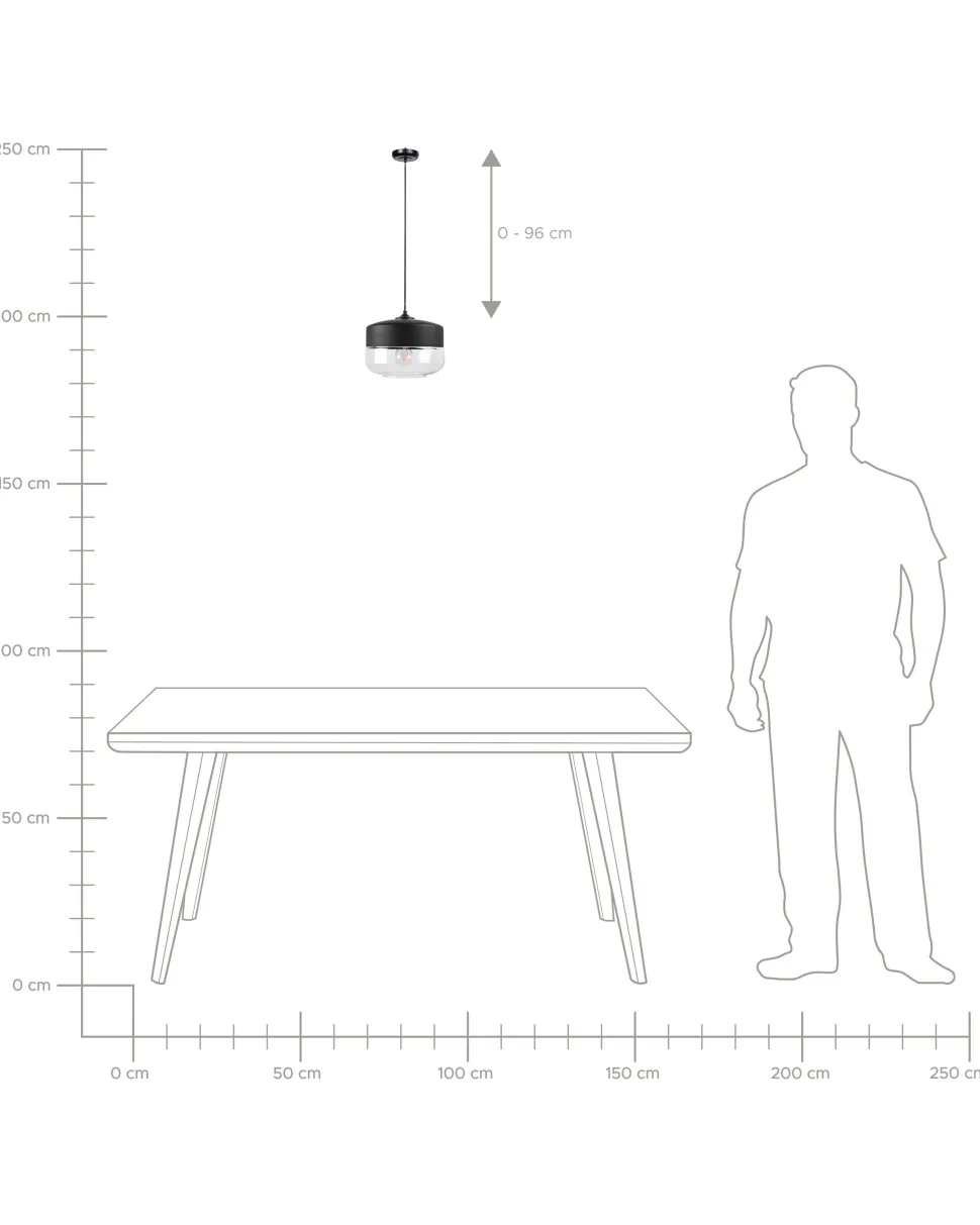 Beliani Riippuvalaisin Lasi Musta Murray Online