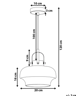 Beliani Riippuvalaisin Lasi Vaaleanharmaa Wiltz Online