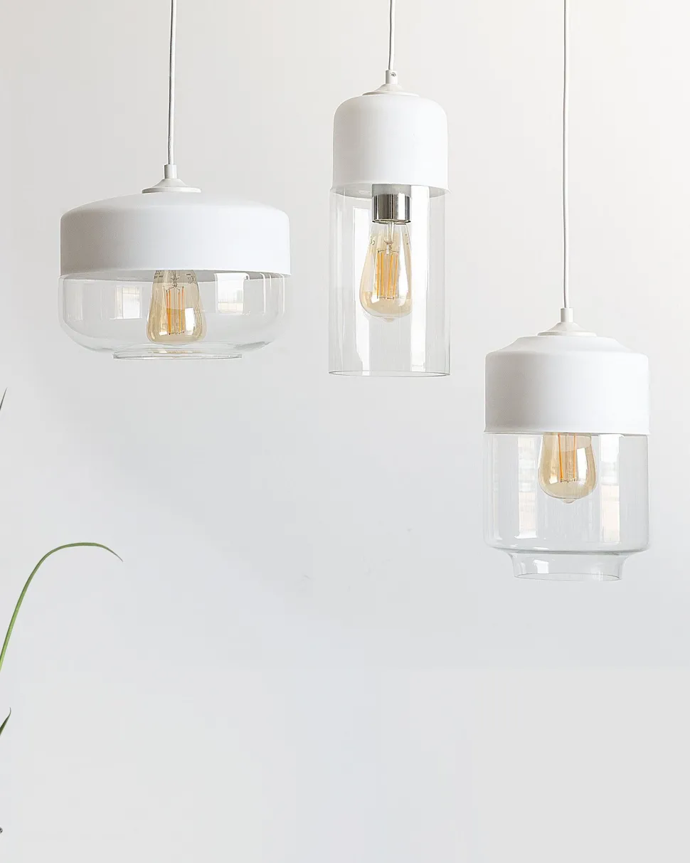 Beliani Riippuvalaisin Lasi Valkoinen Jurua Cheap