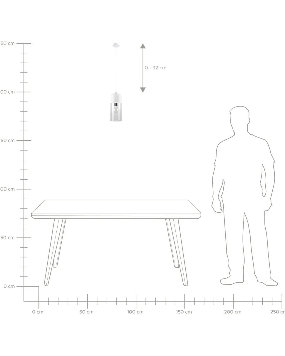 Beliani Riippuvalaisin Lasi Valkoinen Purus Best