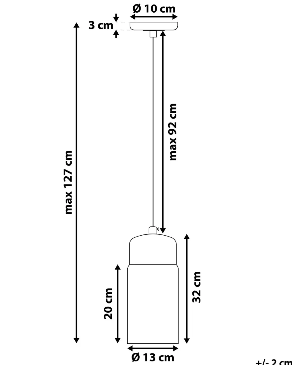 Beliani Riippuvalaisin Lasi Valkoinen Purus Best