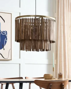 Beliani Riippuvalaisin Mangopuu Tumma Puu Kaveri Fashion