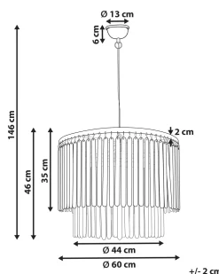 Beliani Riippuvalaisin Mangopuu Tumma Puu Kaveri Fashion