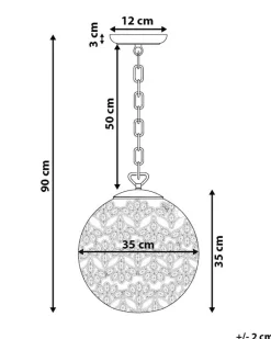 Beliani Riippuvalaisin Metalli Hopea Volta Flash Sale