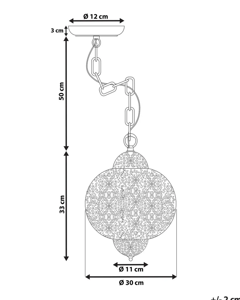 Beliani Riippuvalaisin Metalli Hopea Tyne Hot