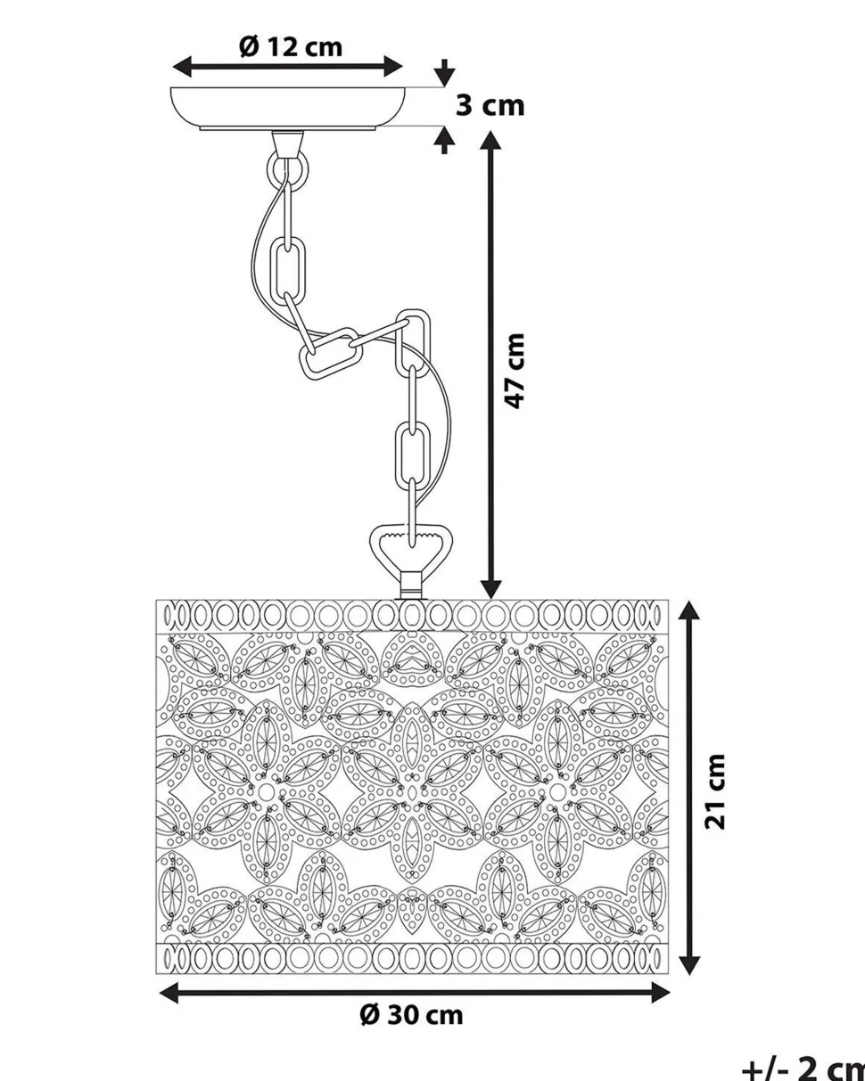 Beliani Riippuvalaisin Metalli Hopea Sajo Clearance