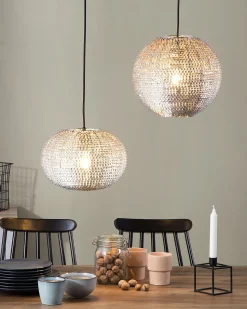 Beliani Riippuvalaisin Metalli Hopea Seine Best