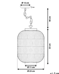 Beliani Riippuvalaisin Metalli Hopea Maringa Clearance