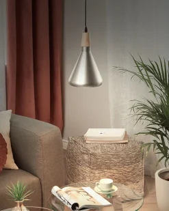 Beliani Riippuvalaisin Metalli Hopea Arda Fashion