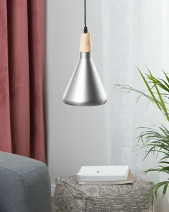 Beliani Riippuvalaisin Metalli Hopea Arda Fashion