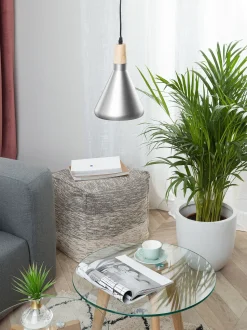 Beliani Riippuvalaisin Metalli Hopea Arda Fashion