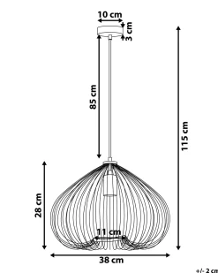 Beliani Riippuvalaisin Metalli Kulta Tordino Fashion