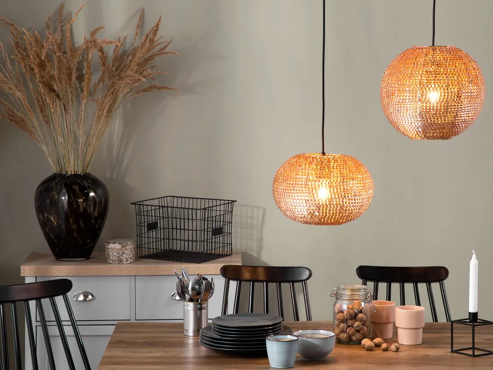 Beliani Riippuvalaisin Metalli Kupari Reine Shop