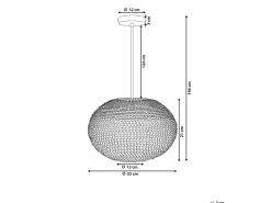 Beliani Riippuvalaisin Metalli Kupari Reine Shop