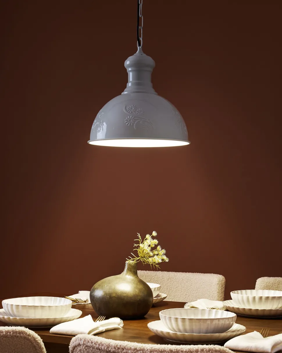 Beliani Riippuvalaisin Metalli Luonnonvalkoinen Didessa Flash Sale