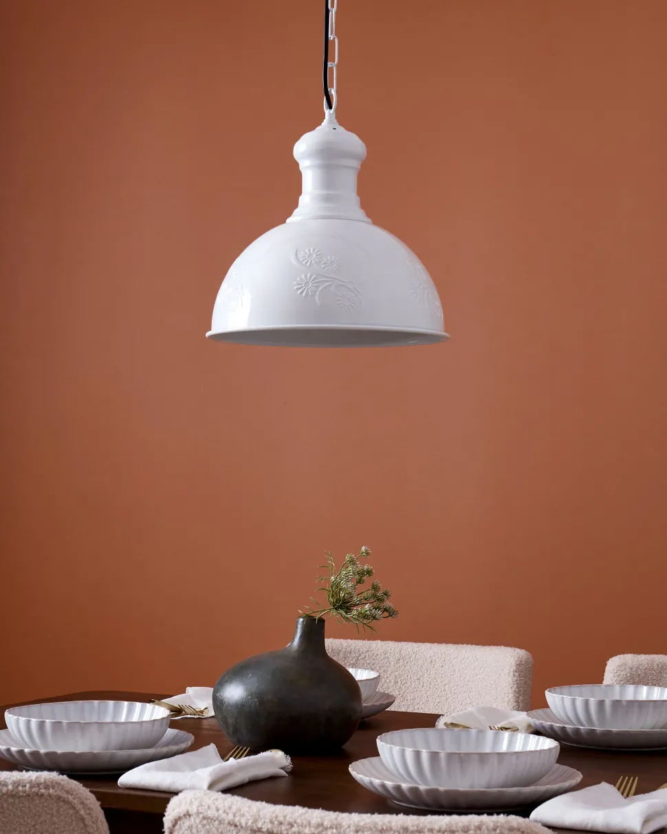 Beliani Riippuvalaisin Metalli Luonnonvalkoinen Didessa Flash Sale