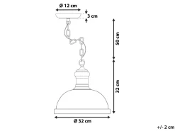 Beliani Riippuvalaisin Metalli Luonnonvalkoinen Didessa Flash Sale