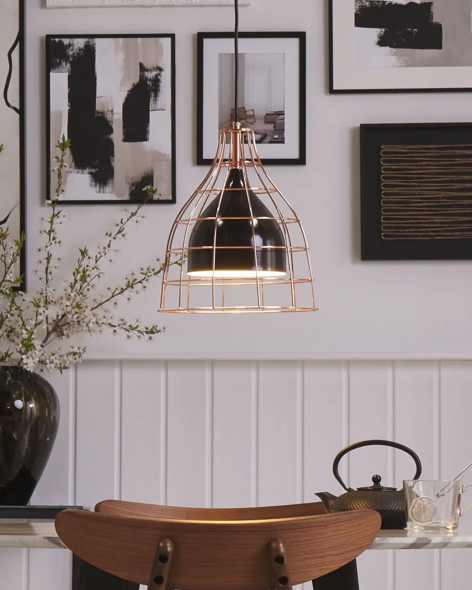 Beliani Riippuvalaisin Metalli Musta/Kupari Tresa Best