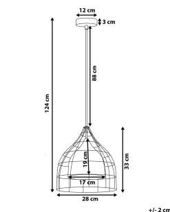 Beliani Riippuvalaisin Metalli Musta/Kupari Tresa Best
