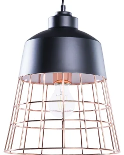 Beliani Riippuvalaisin Metalli Musta/Kupari Monte Best Sale
