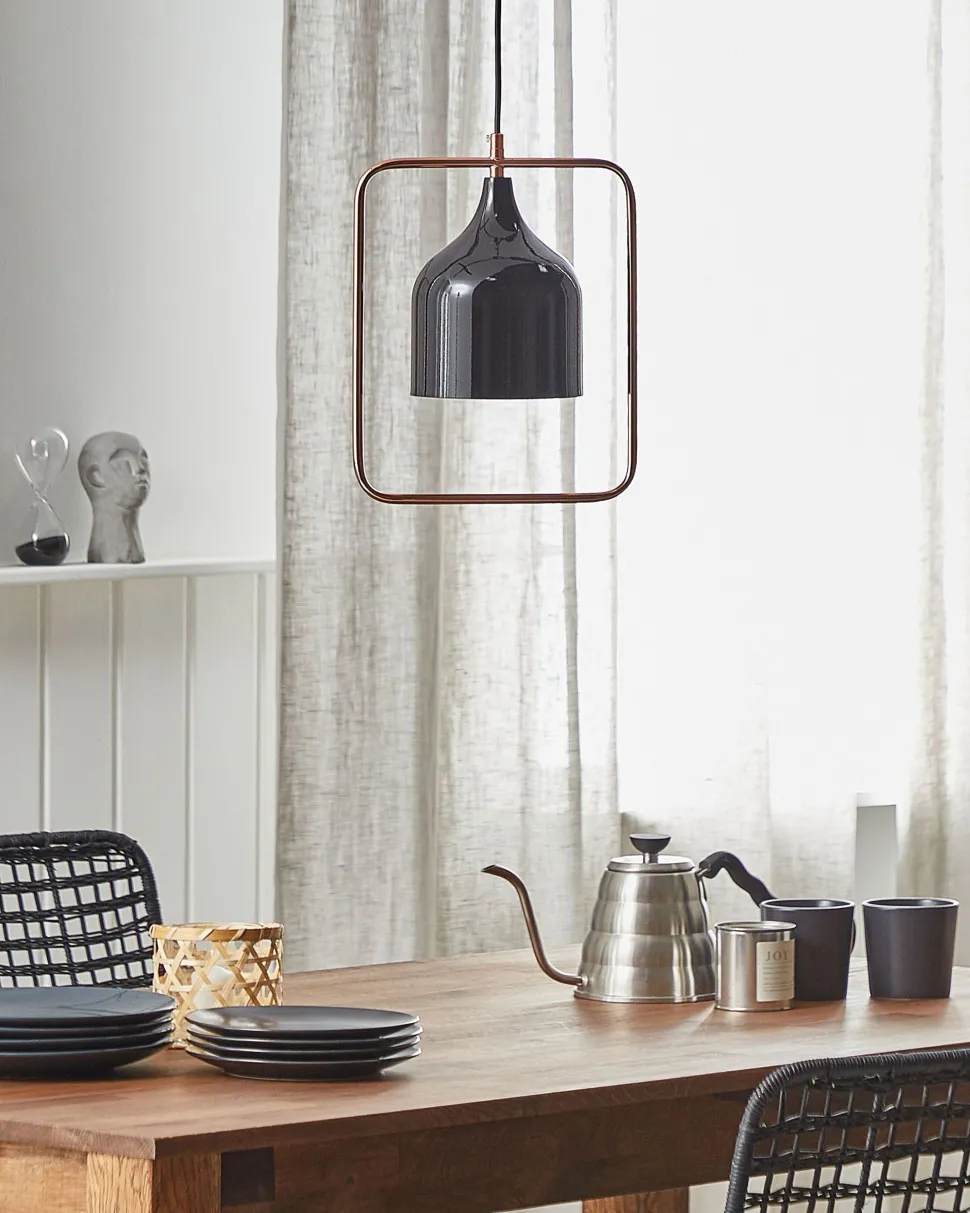 Beliani Riippuvalaisin Metalli Musta Mavone Outlet