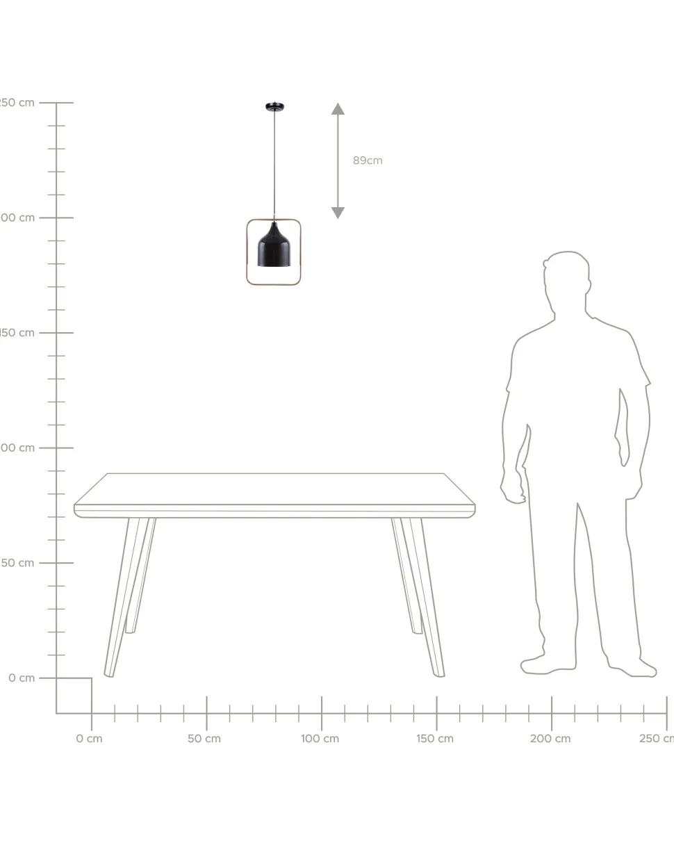 Beliani Riippuvalaisin Metalli Musta Mavone Outlet