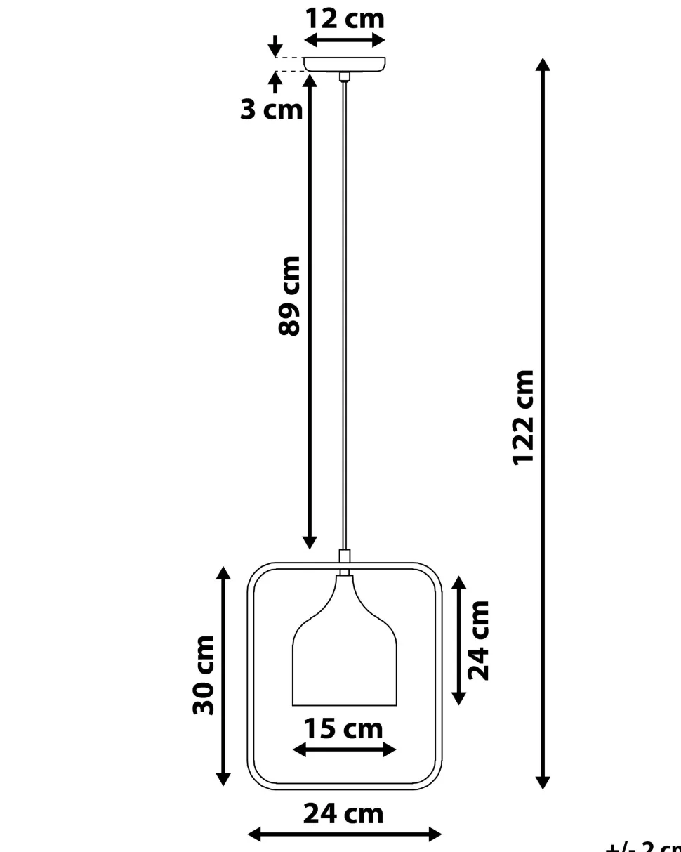 Beliani Riippuvalaisin Metalli Musta Mavone Outlet