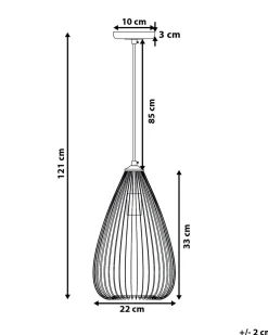 Beliani Riippuvalaisin Metalli Musta Conca Sale