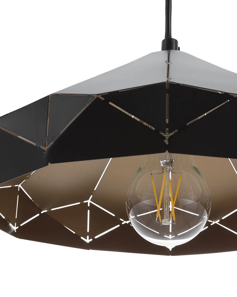 Beliani Riippuvalaisin Metalli Musta Nevola Flash Sale