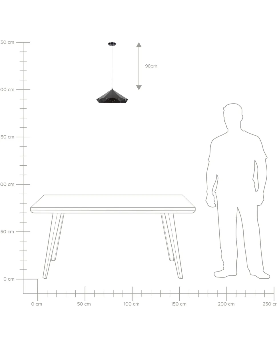 Beliani Riippuvalaisin Metalli Musta Nevola Flash Sale