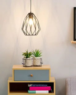 Beliani Riippuvalaisin Metalli Musta Magra Cheap