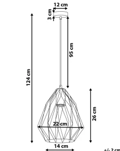 Beliani Riippuvalaisin Metalli Musta Magra Cheap