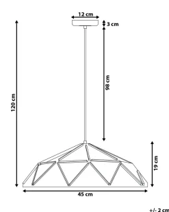 Beliani Riippuvalaisin Metalli Musta Senia Hot