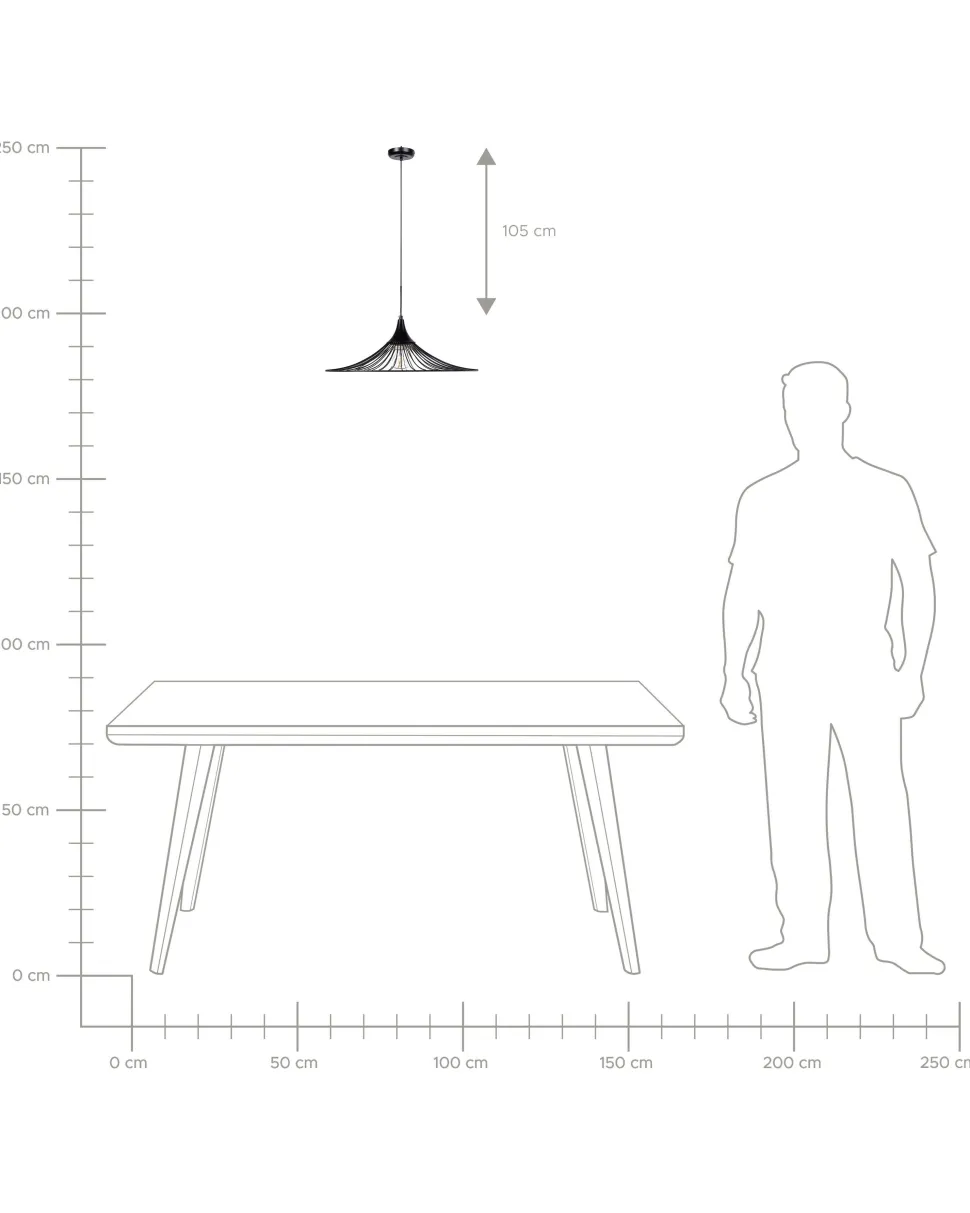 Beliani Riippuvalaisin Metalli Musta Mazaro Hot