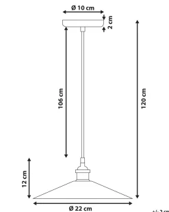 Beliani Riippuvalaisin Metalli Pieni Musta/Kupari Swift Best Sale