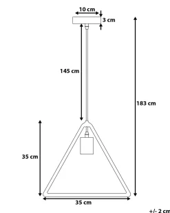 Beliani Riippuvalaisin Metalli Tummanruskea Juruena Flash Sale