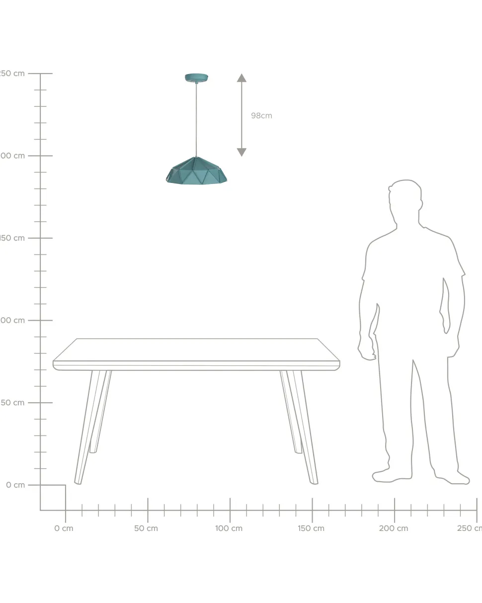 Beliani Riippuvalaisin Metalli Turkoosi Senia Best