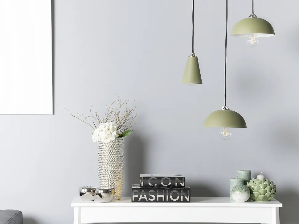 Beliani Riippuvalaisin Metalli Tummanvihrea Esera Fashion