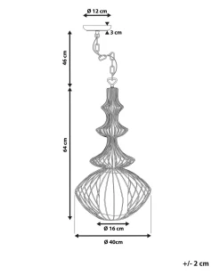 Beliani Riippuvalaisin Metalli Valkoinen Kolva Sale