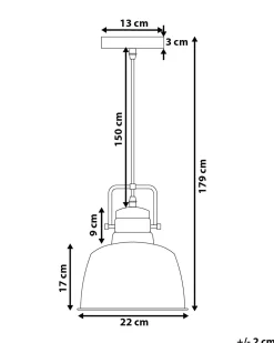 Beliani Riippuvalaisin Metalli Valkoinen Narmada Cheap