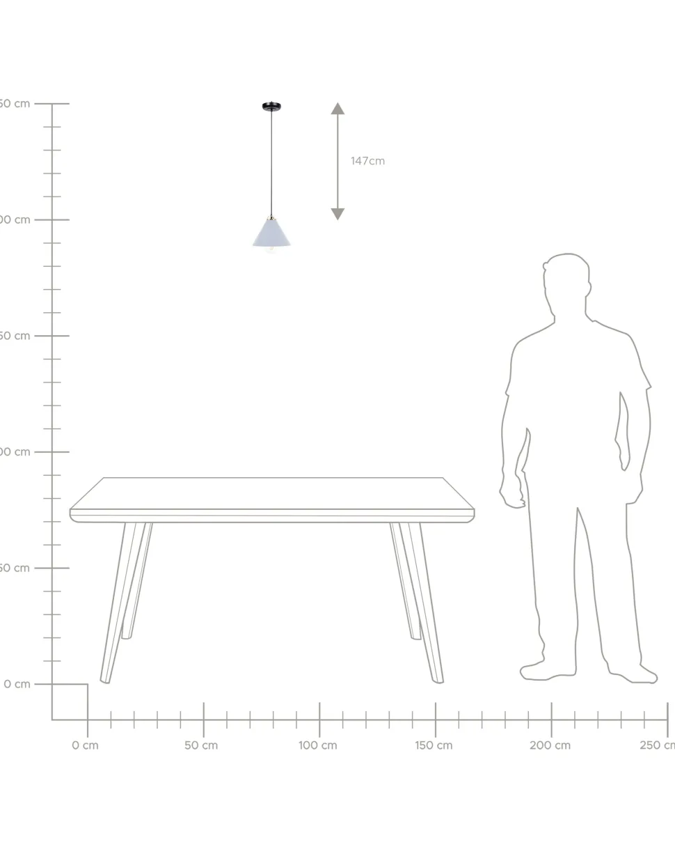 Beliani Riippuvalaisin Metalli Vaaleansininen Aragon Hot