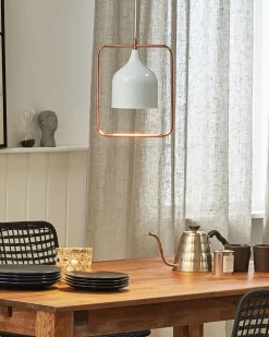 Beliani Riippuvalaisin Metalli Valkoinen Mavone Shop